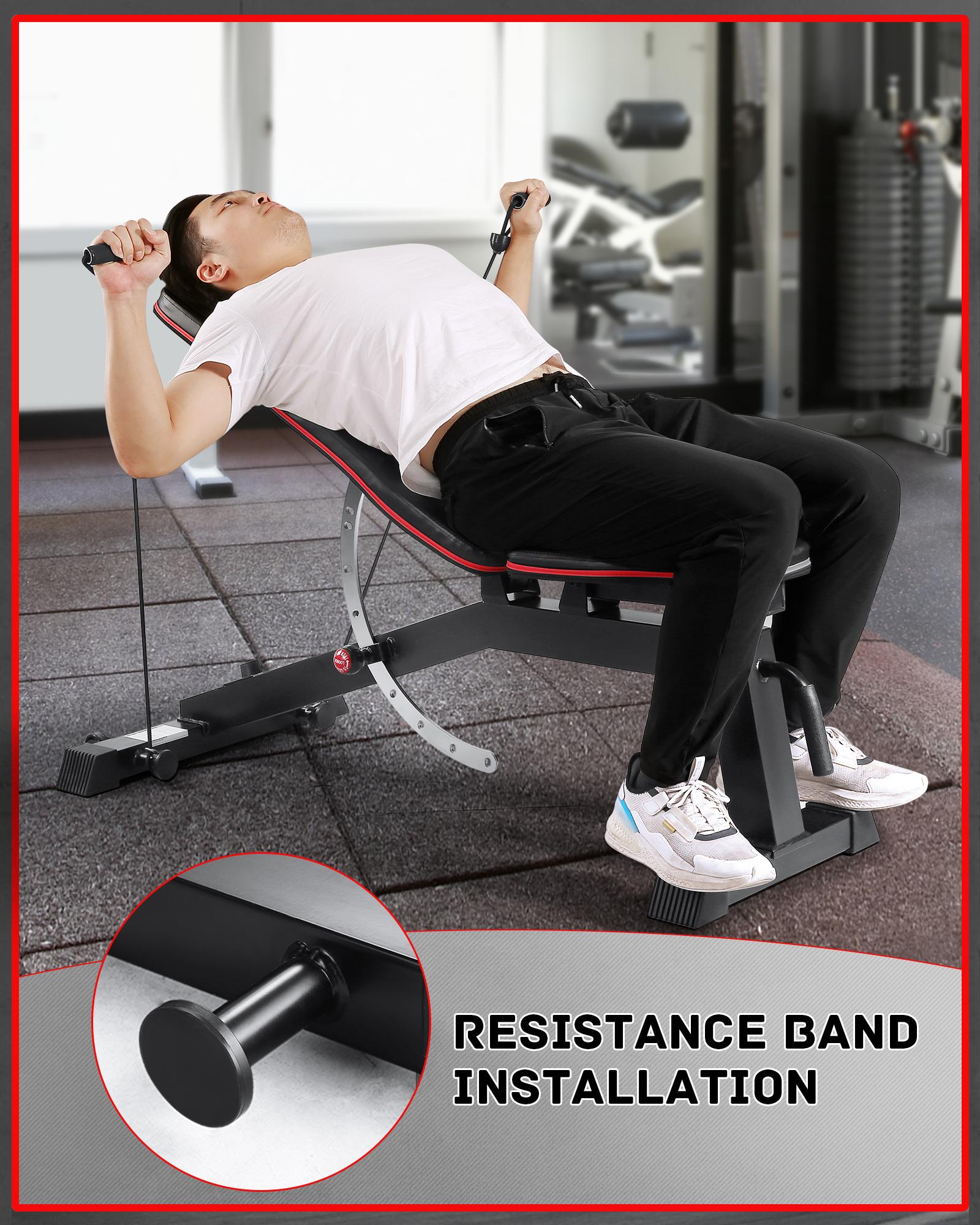 MaxKare Weight Bench Adjustable with 1000lbs Load Capacity 9+3 Levels Adjustable For Strength Training