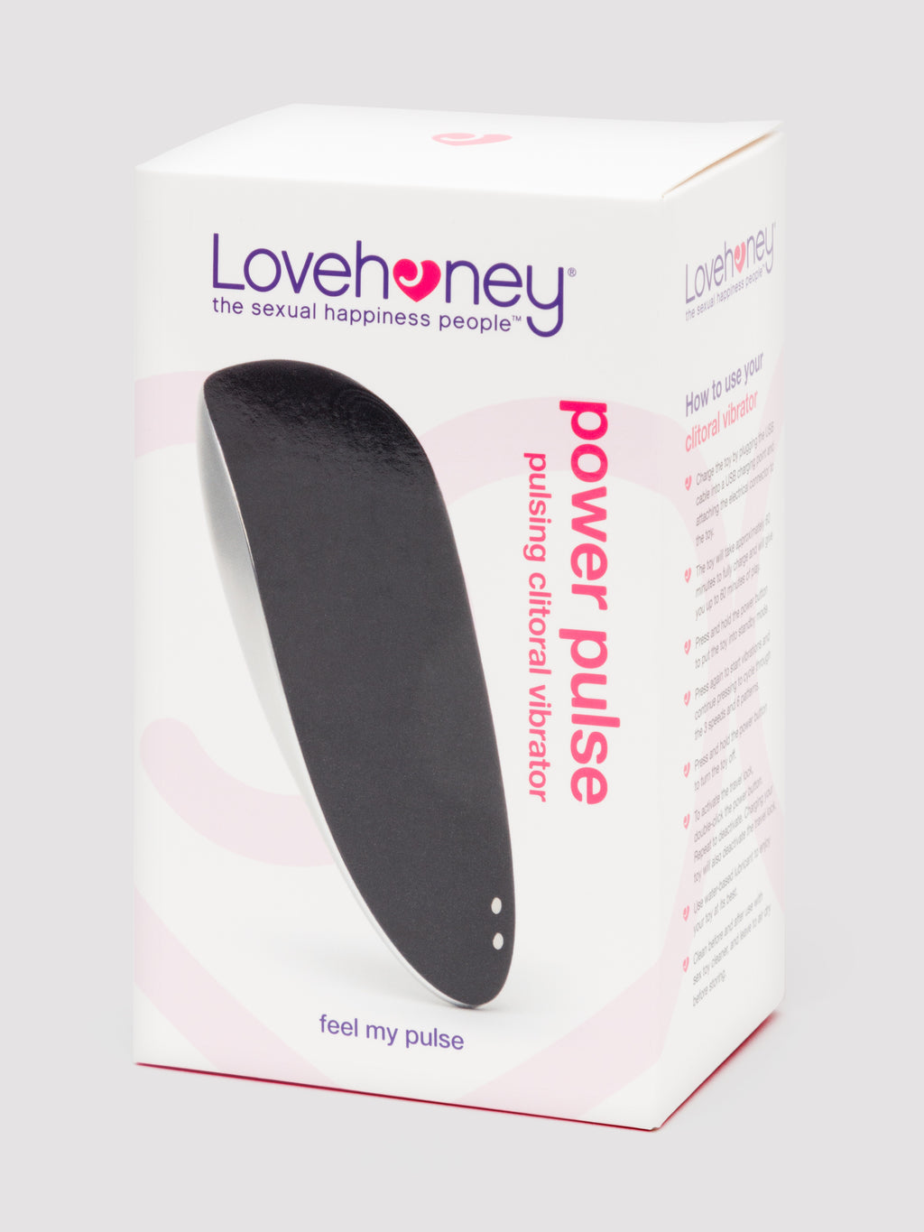 Lovehoney Power Pulse Pulsing Clitoral Vibrator, Black