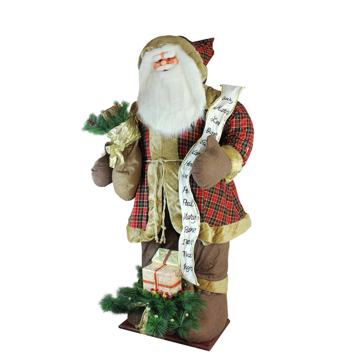 Northlight 8' LED Inflatable Musical Santa Claus Christmas Figure - Gift Bag