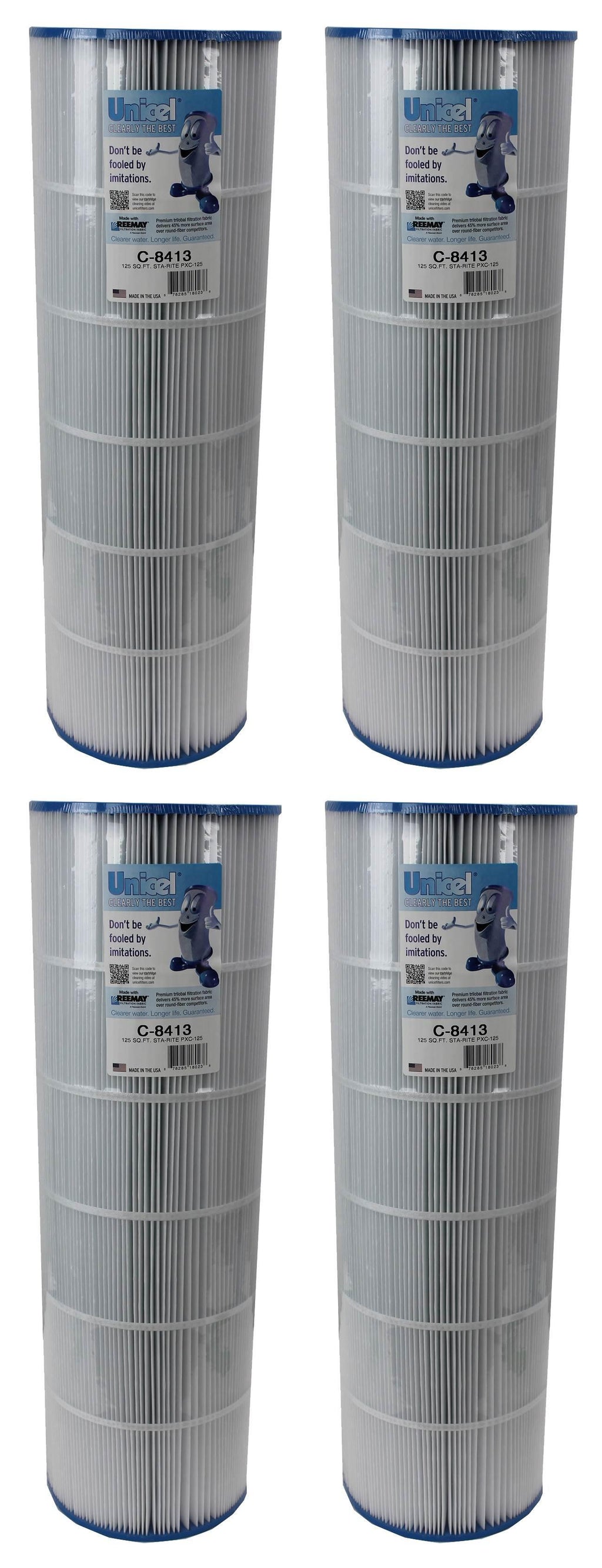 4) new unicel c-8413 pool spa replacement cartridge filters 125 sq ft sta-rite