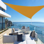 Jneaicn Shade Sail Waterproof Sun Canopy Triangle 23'x 23'x 23' Shade Sails UV Block for Patio Backyard Lawn Yard in Color Goose Yellow