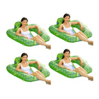 Aqua Leisure Zero Gravity Comfortable Hammock Style Inflatable Swimming Pool Chair Lounge Float w/ Leg and Arm Rests, Floral