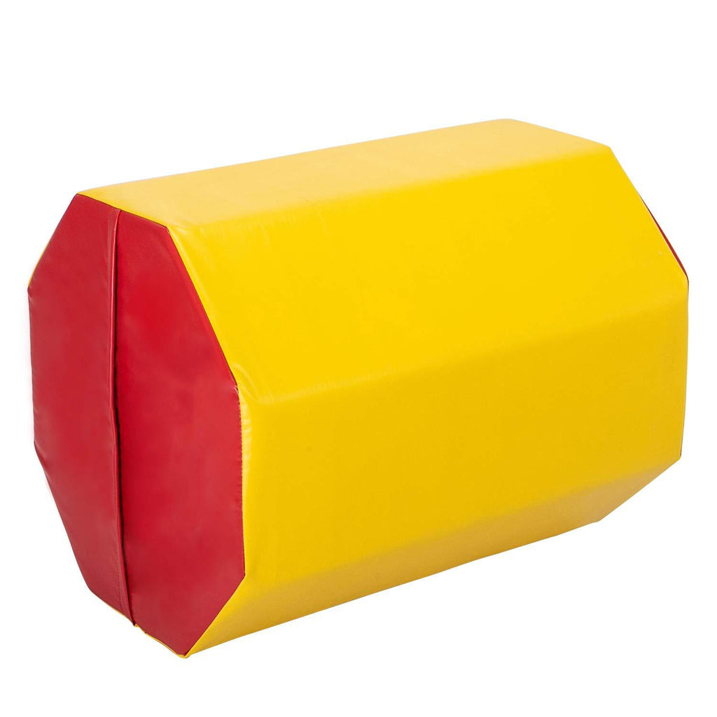Ktaxon 24"x24"x26" Kids Gymnastics Octagonal Mat Tumbler, Yellow Red