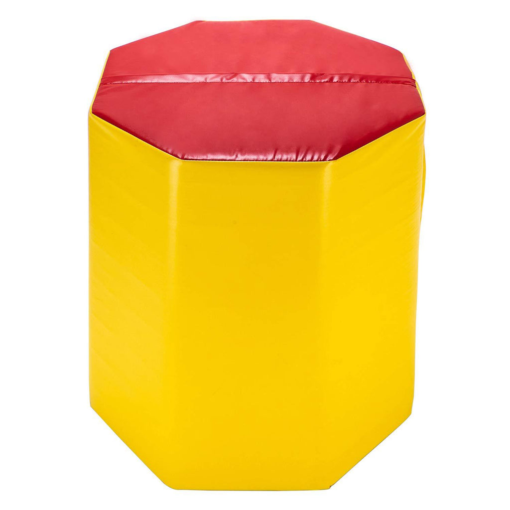 Ktaxon 24"x24"x26" Kids Gymnastics Octagonal Mat Tumbler, Yellow Red