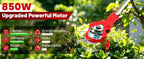 Electric Weed Wacker Cordless with Wheels,21V Lightweight Electric Weed Eater Battery Powered,4 in 1 Grass Trimmer/Brush Cutter/Lawn Edger/Lawn Mower,No String Trimmer Battery Operated for Garden Yard