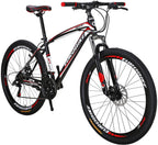 OBK 27.5 Wheels Mountain Bike Daul Disc Brakes 21 Speed Mens Bicycle Front Suspension MTB