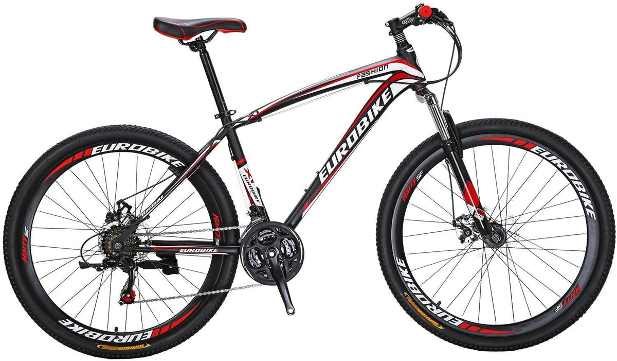 OBK 27.5 Wheels Mountain Bike Daul Disc Brakes 21 Speed Mens Bicycle Front Suspension MTB