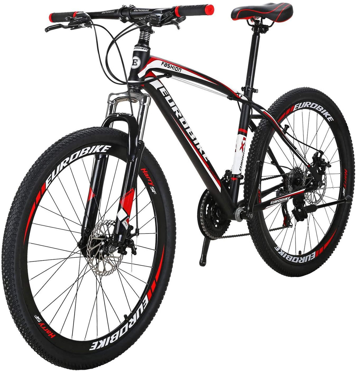 OBK 27.5 Wheels Mountain Bike Daul Disc Brakes 21 Speed Mens Bicycle Front Suspension MTB