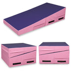 120*60*35 cm Trapezoid Gymnastics Mat Pink &amp; Purple