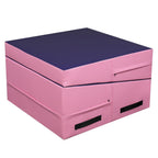 120*60*35 cm Trapezoid Gymnastics Mat Pink &amp; Purple