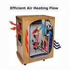 Optimus H-8121 3-Setting 1,500-Watt-Max Portable Wood-Cabinet Infrared Quartz Heater with Remote, LED Display, and Wheeled Base