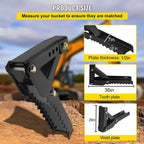 mophorn 36 inch backhoe excavator thumb attachments adjustable extreme weld on backhoe thumb hoe clamp 1/2inch teeth thick steel plate 16mm assembly bolt-on design
