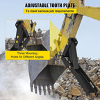 mophorn 36 inch backhoe excavator thumb attachments adjustable extreme weld on backhoe thumb hoe clamp 1/2inch teeth thick steel plate 16mm assembly bolt-on design