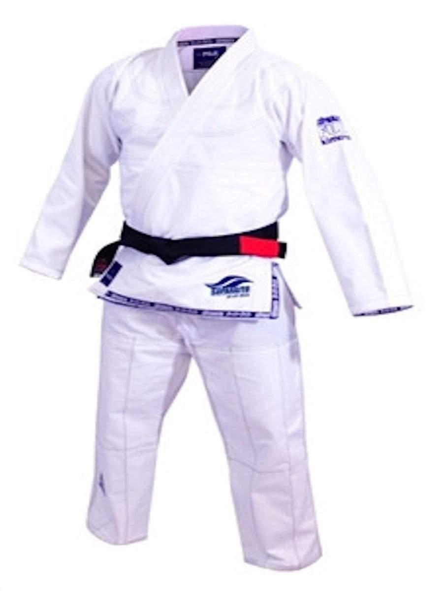 Fuji Suparaito BJJ Gi White with Navy Fuji-5700