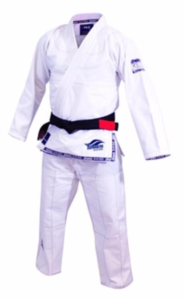 Fuji Suparaito BJJ Gi White with Navy Fuji-5700