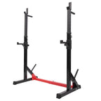 XGEEK Home Indoor Fitness Adjustable Multi-function Barbell Stand Squat Bench Press Trainer Steel Squat Rack for Gym Workout Exercise