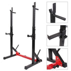 XGEEK Home Indoor Fitness Adjustable Multi-function Barbell Stand Squat Bench Press Trainer Steel Squat Rack for Gym Workout Exercise