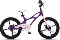 RoyalBaby Kids Bike Boys Girls Space Shuttle 14 16 18 Inch Magnesium Disc Brakes Training Wheels Kickstand Black White Purple 3-9 Years Bicycle