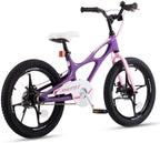RoyalBaby Kids Bike Boys Girls Space Shuttle 14 16 18 Inch Magnesium Disc Brakes Training Wheels Kickstand Black White Purple 3-9 Years Bicycle
