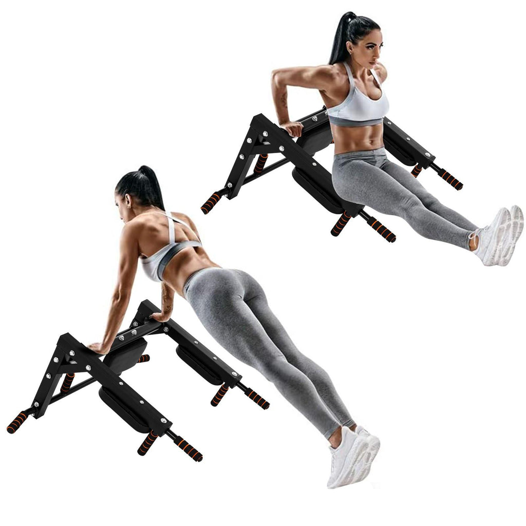 WJHWSX Wall Mounted Pull up Bar Station 2 in 1 Multifunctional Chin Up Bar, for Full-Body Strength Workouts Home Indoor Gym, Power Tower Exercise Training Equipment Fitness Set Support to 440Lbs