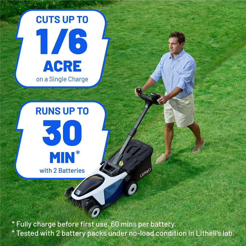 Electric Lawn Mower, Self-propelled Lawn Mower Cordless 40V(2x20V) 18.5" Brushless Mower with Electric Cutting Height Adjustment, Higher Rotation Speed, 2 x 4.0Ah Battery and Rapid CharIncluded