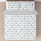 Mountains Grey Aqua Full Queen Comforter Bedding Set by Sweet Jojo s
