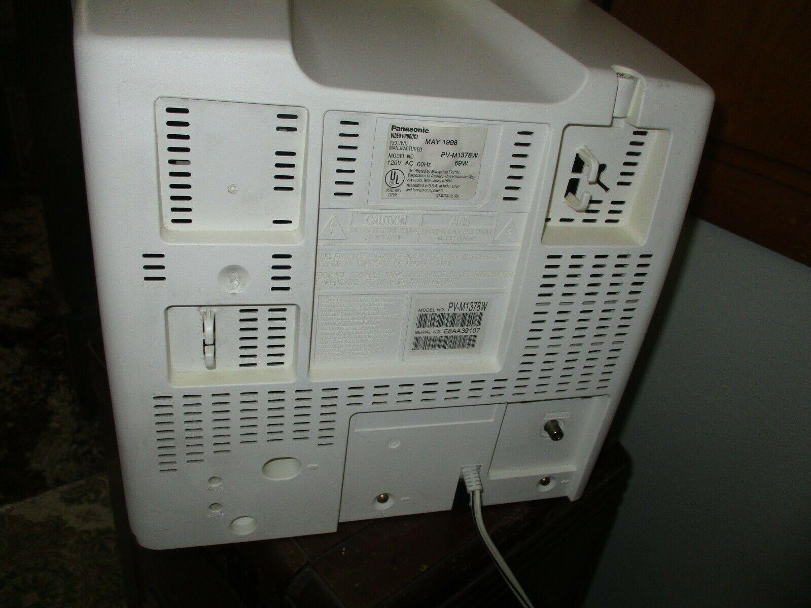 vintage panasonic tv vcr combo gaming 14'' screen