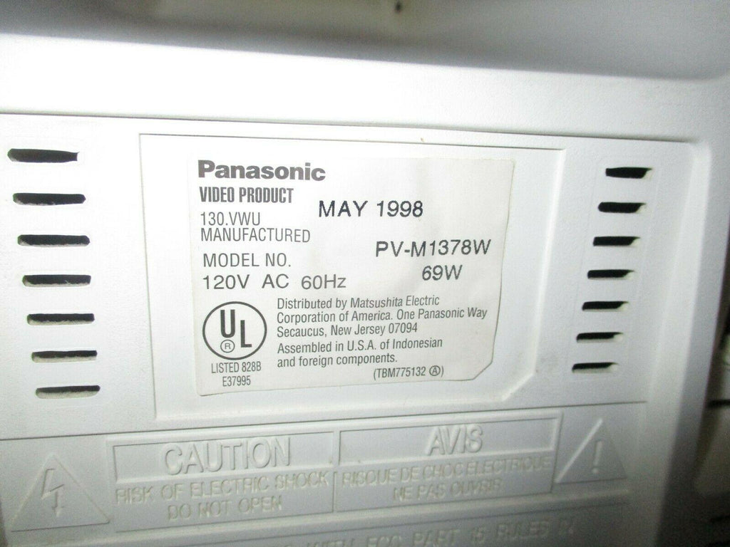 vintage panasonic tv vcr combo gaming 14'' screen