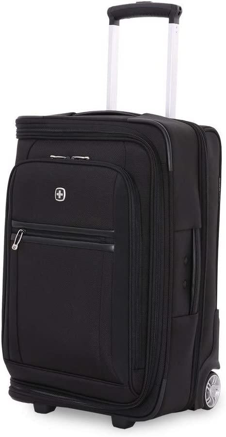20-Inch Garment Upright Carry On Wheeled Luggage, Black