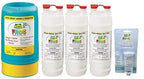pool frog 6100 mineral reservoir purifier cartridge, replacement chlorine bac pac 3-pack and 50 5-way water test strips by king technology