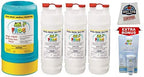 pool frog 6100 mineral reservoir purifier cartridge, replacement chlorine bac pac 3-pack and 50 5-way water test strips by king technology