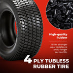 20x10.00-8 Lawn Mower Tires, 4 Ply Tubeless, Set of 2 | 20x10-8, 4PR, Turf-S Tread, Fits Riding Mowers, Lawn/Garden Tractors &amp; Golf Carts, Utility Vehicles, 2-Pack