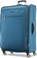 Ascella X Softside Expandable Luggage with Spinner Wheels, Teal, Checked-Large 29-Inch
