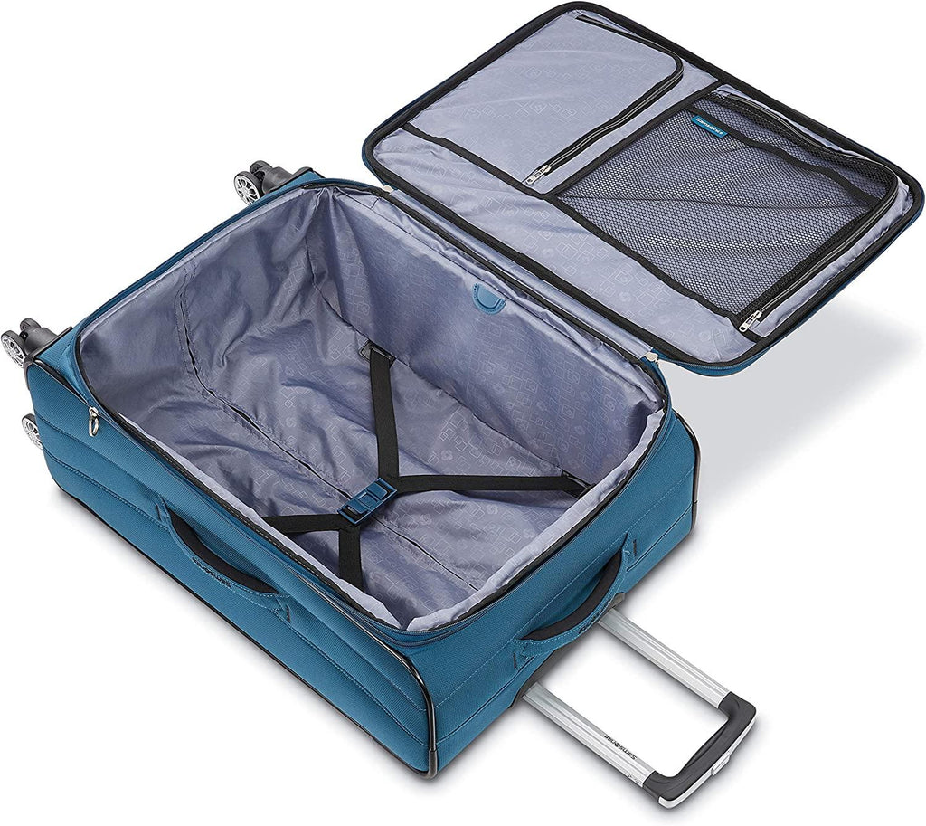 Ascella X Softside Expandable Luggage with Spinner Wheels, Teal, Checked-Large 29-Inch