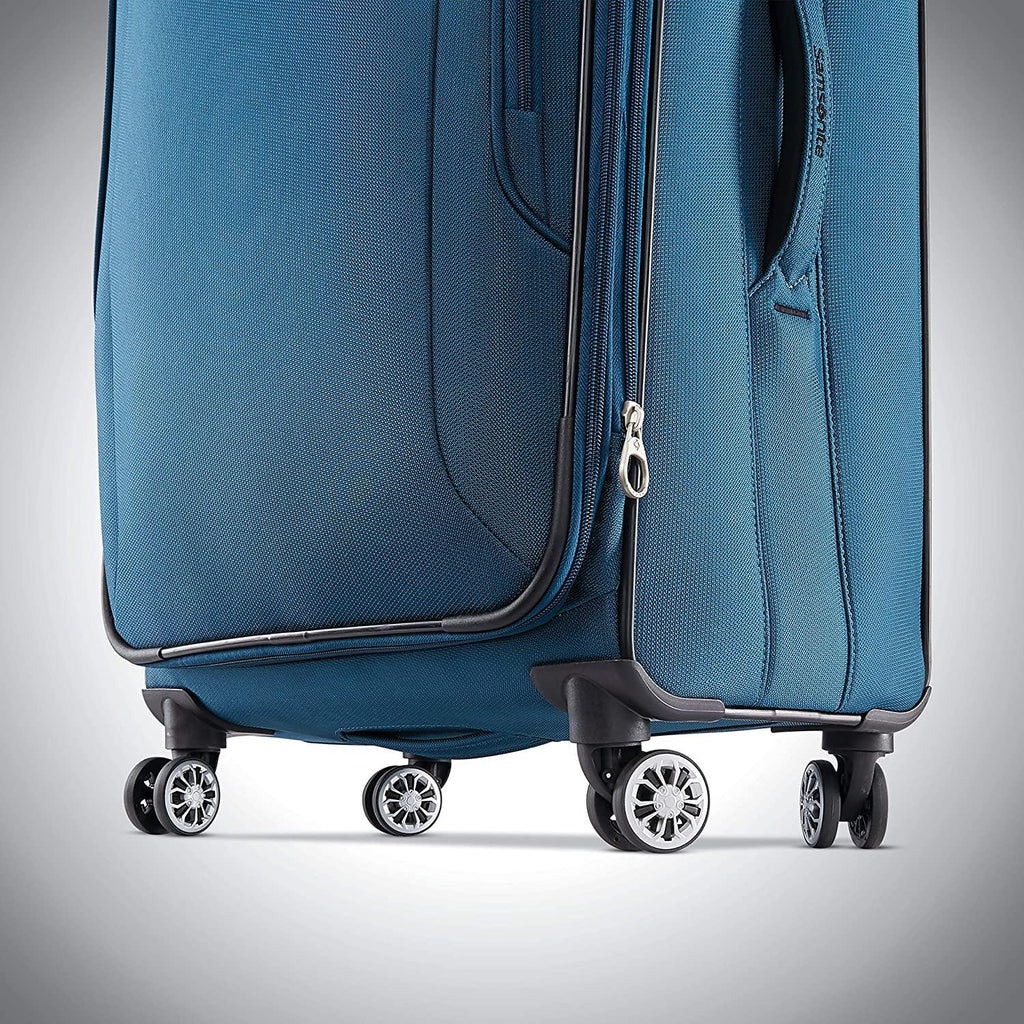 Ascella X Softside Expandable Luggage with Spinner Wheels, Teal, Checked-Large 29-Inch