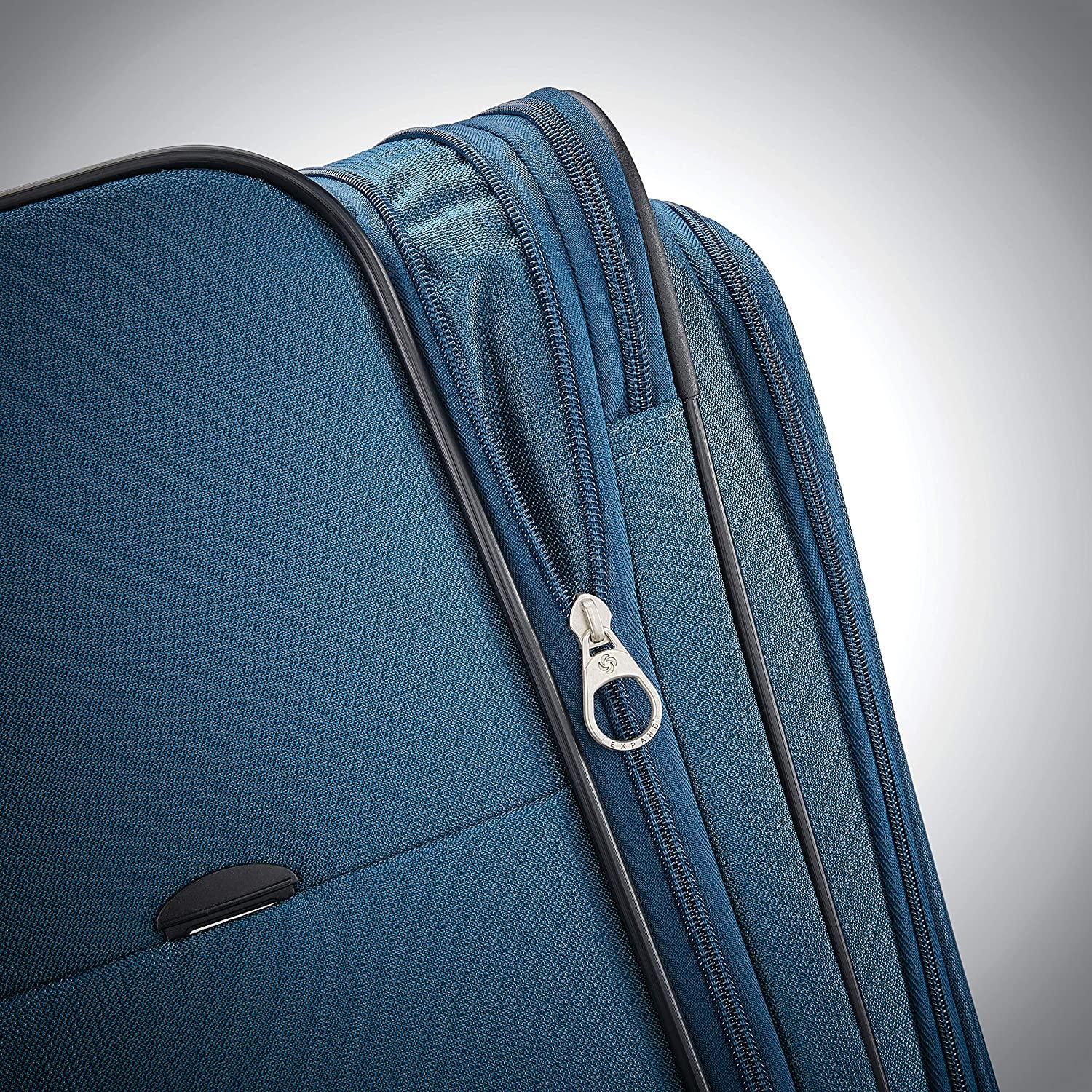 Ascella X Softside Expandable Luggage with Spinner Wheels, Teal, Checked-Large 29-Inch