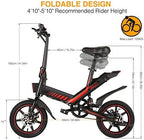 Electric Bike, Sailnovo Electric Bicycle with 18.6mph 28 Miles Electric Bikes for Adults Teens E Bike with Pedals, 14" Waterproof Folding Mini Bikes with Dual Disc Brakes, 36V 10.4Ah Lithium Battery