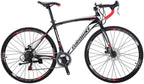YH-XC550 700C Road Bike for Men and Women Bicycle 19 Inches Frame 21 Speed Dual Disc Brake Commuter Bikes