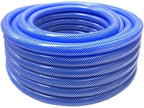 Blue PVC Reinforced Hose Indoor Outdoor, High Pressure Braided Plastic Tubing, Garden Flexible Water Hose for Lawn Car Pet Garden Watering (Size : 50m/164ft)