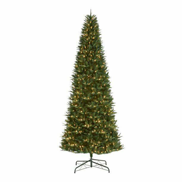 Holiday Time 12ft Pre Lit Rockford Sure-Lit Pole Slim Pine Artificial Christmas