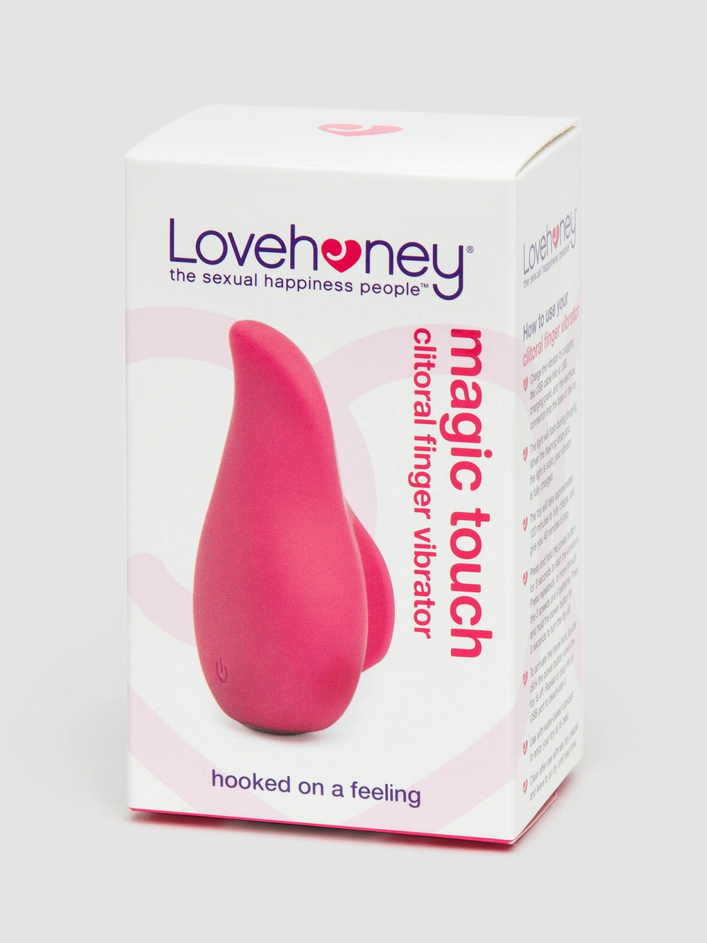Lovehoney Magic Touch Rechargeable Clitoral Finger Vibrator, Pink | Pink