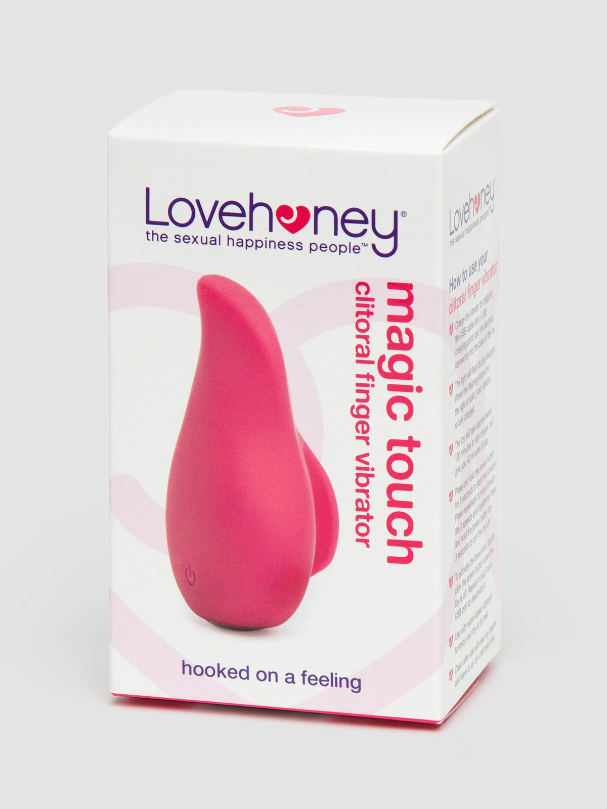 Lovehoney Magic Touch Rechargeable Clitoral Finger Vibrator, Pink | Pink