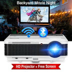 eug android projector full hd wifi smart home theater proyector bt xbox game tv