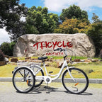 HomeCiCi Mountain Tricycle for Adults, 3 Wheeled 7-Speed Mountain Tricycle 24 inch Men's Women's Tricycles Cruiser Bike, Adjustable Padded Seat, Practical LarBasket, W/Installation Tools