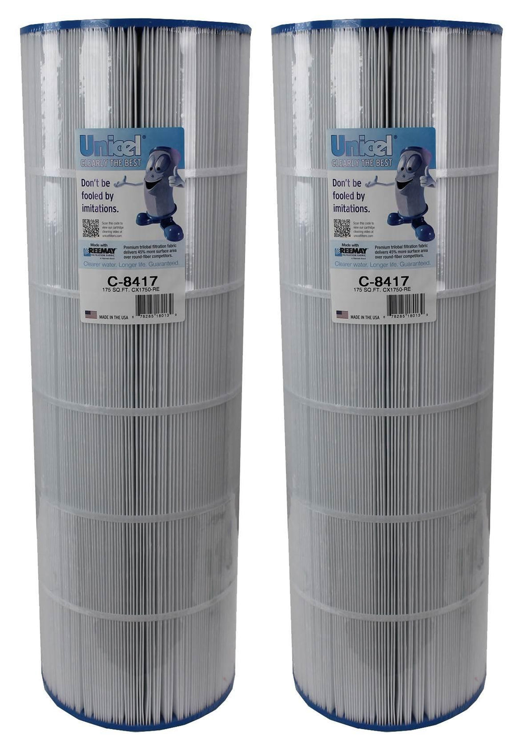 2) new unicel c-8417 hayward replacement swimming pool filter cartridge pxc-150