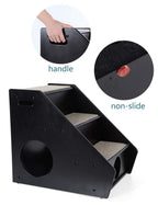 Petsfit Wooden Pet/Cat/Dog Stairs/Steps for Elderly Cat/Dogs with Short Legs and Long Body
