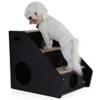Petsfit Wooden Pet/Cat/Dog Stairs/Steps for Elderly Cat/Dogs with Short Legs and Long Body