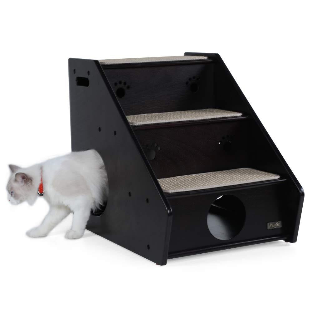 Petsfit Wooden Pet/Cat/Dog Stairs/Steps for Elderly Cat/Dogs with Short Legs and Long Body