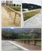 Jute Hemp Netting Treehouse Balcony Banister Protection Net Playground Climbing Cargo Net Ladder Adults Fitness Net Background Wall Decorative Customizable