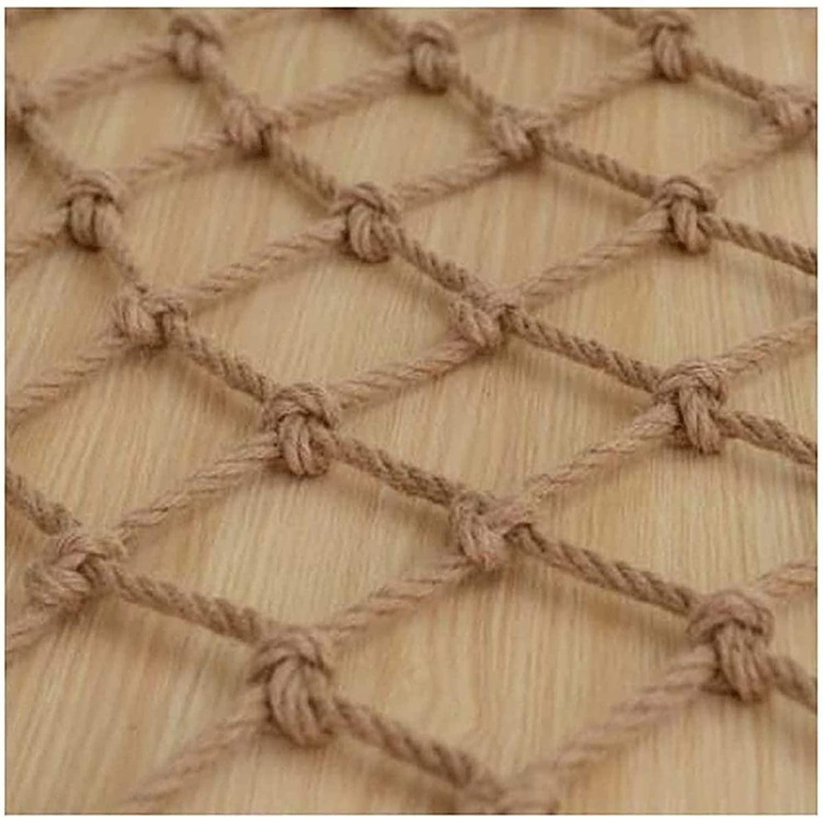 Jute Hemp Netting Treehouse Balcony Banister Protection Net Playground Climbing Cargo Net Ladder Adults Fitness Net Background Wall Decorative Customizable